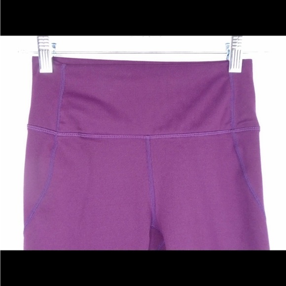 Fabletics Dynamic High-Waisted Lattice 7/8 Yoga Legging Extra Small XS Purple - Picture 10 of 16